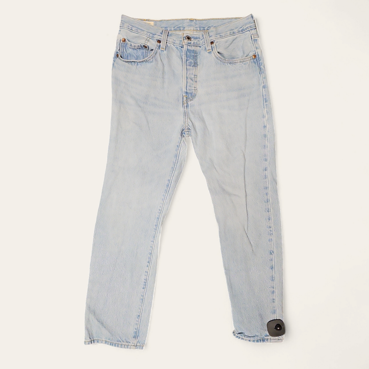 Jeans Straight By Levis In Blue Denim, Size: 28