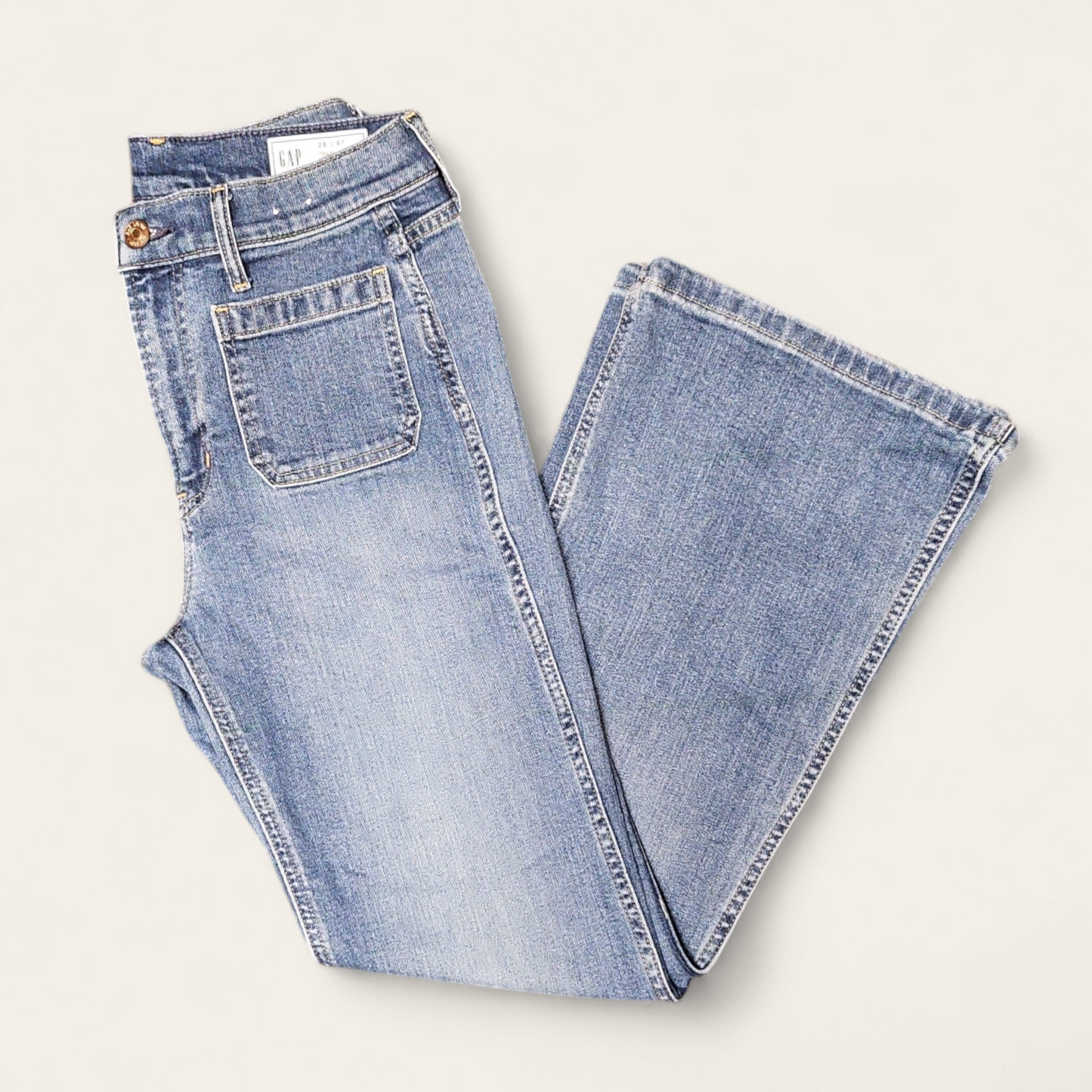 Jeans Flared By Gap In Blue Denim, Size: 6p