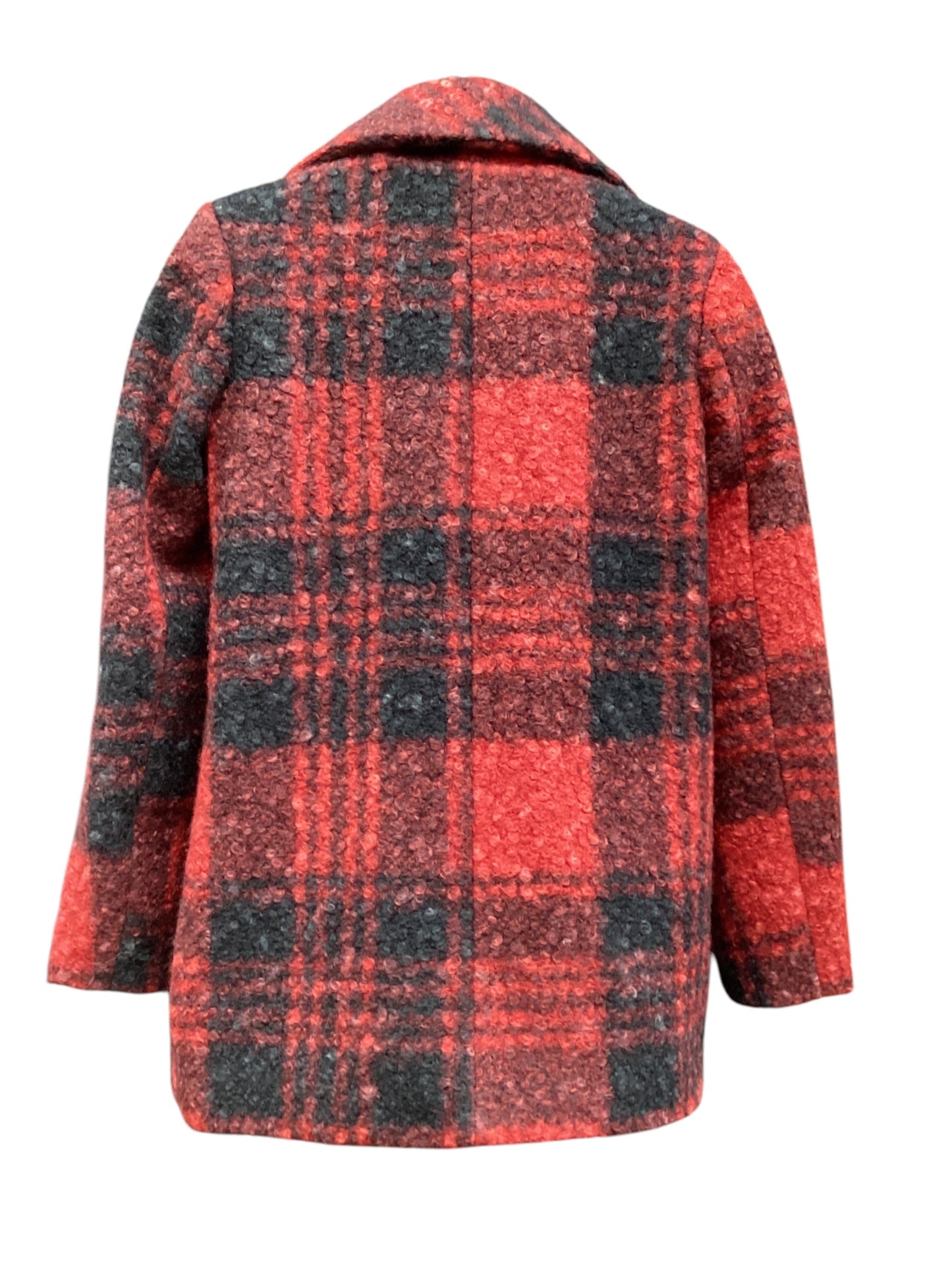 Coat Peacoat By Sam Edelman In Plaid Pattern, Size: Xxs