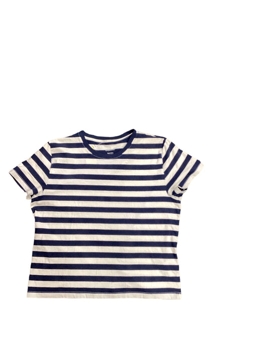 Top Short Sleeve By Everlane In Striped Pattern, Size: M