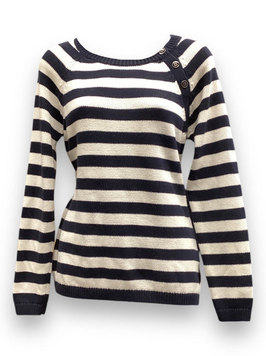 Sweater By Banana Republic In Striped Pattern, Size: L