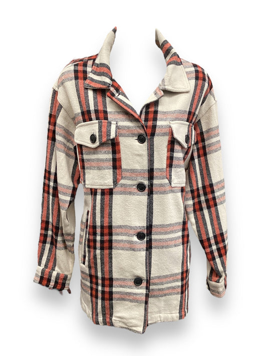 Jacket Fleece By Lucky Brand In Plaid Pattern, Size: S