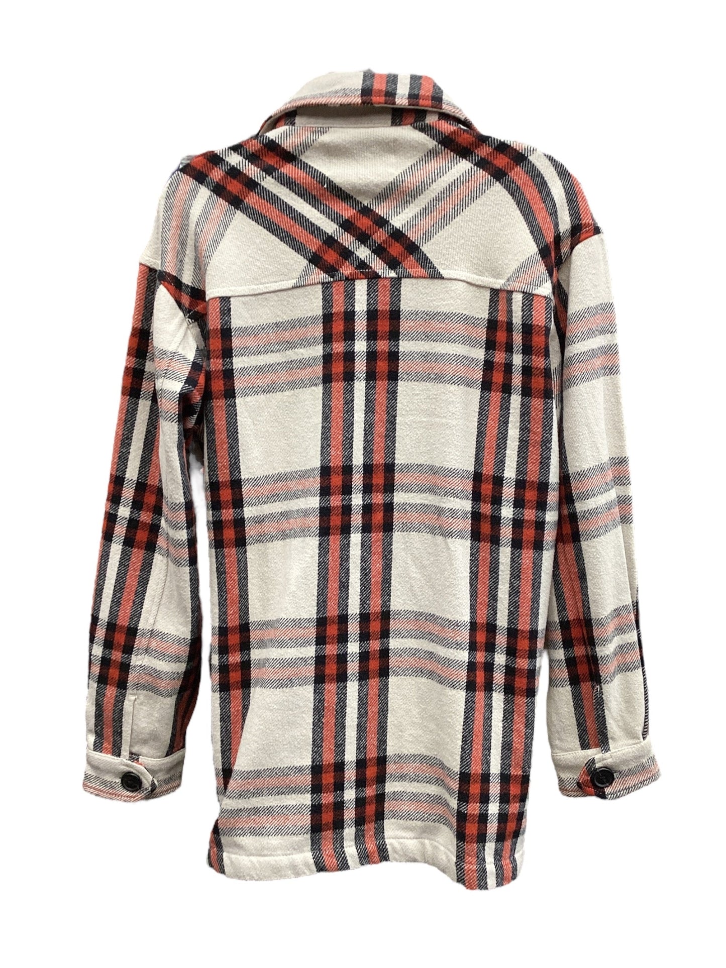 Jacket Fleece By Lucky Brand In Plaid Pattern, Size: S