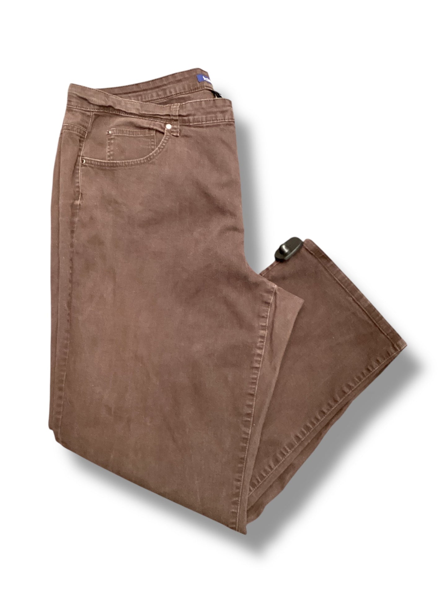 Jeans Straight By Bandolino In Brown, Size: 22