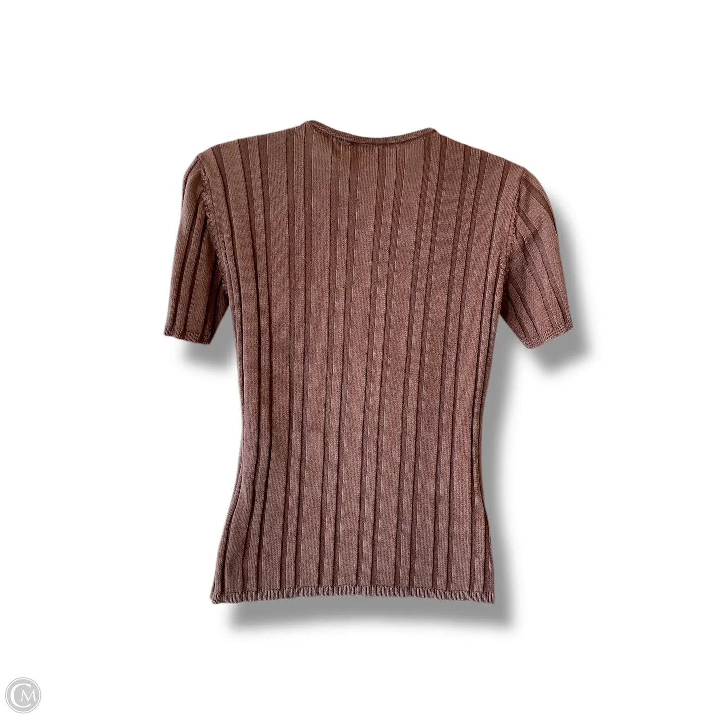 Top Short Sleeve By Ann Taylor In Maroon, Size: M