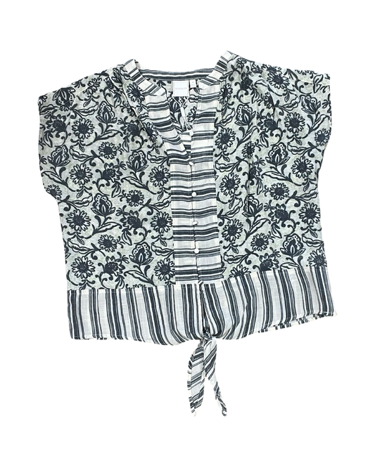 Top Ss By Rachel Zoe In Green & White, Size:M