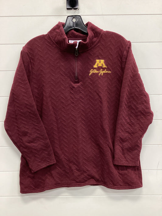 Athletic Sweatshirt Collar By Champion In Maroon, Size:L