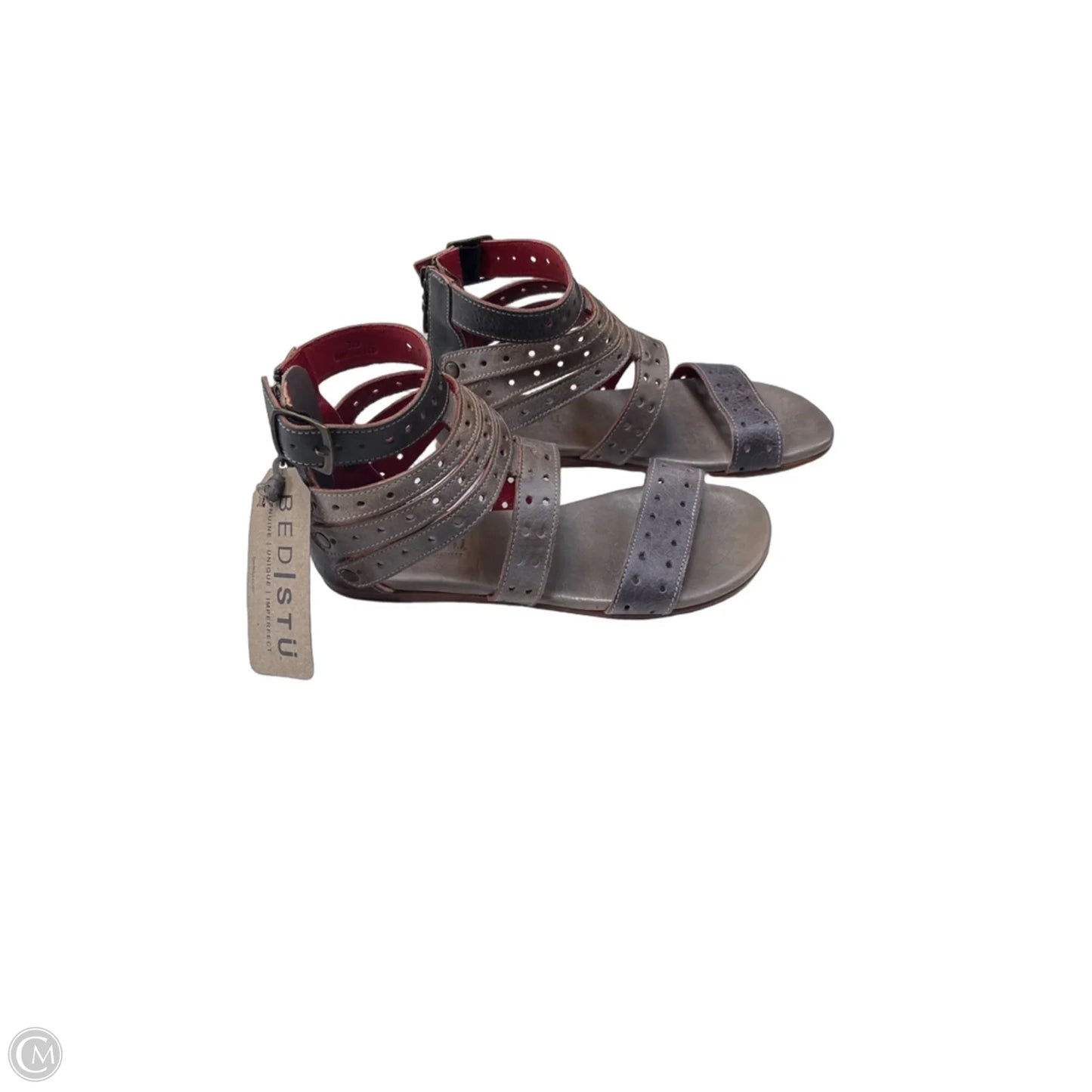 Sandals Flats By Bed Stu In Grey, Size: 7.5