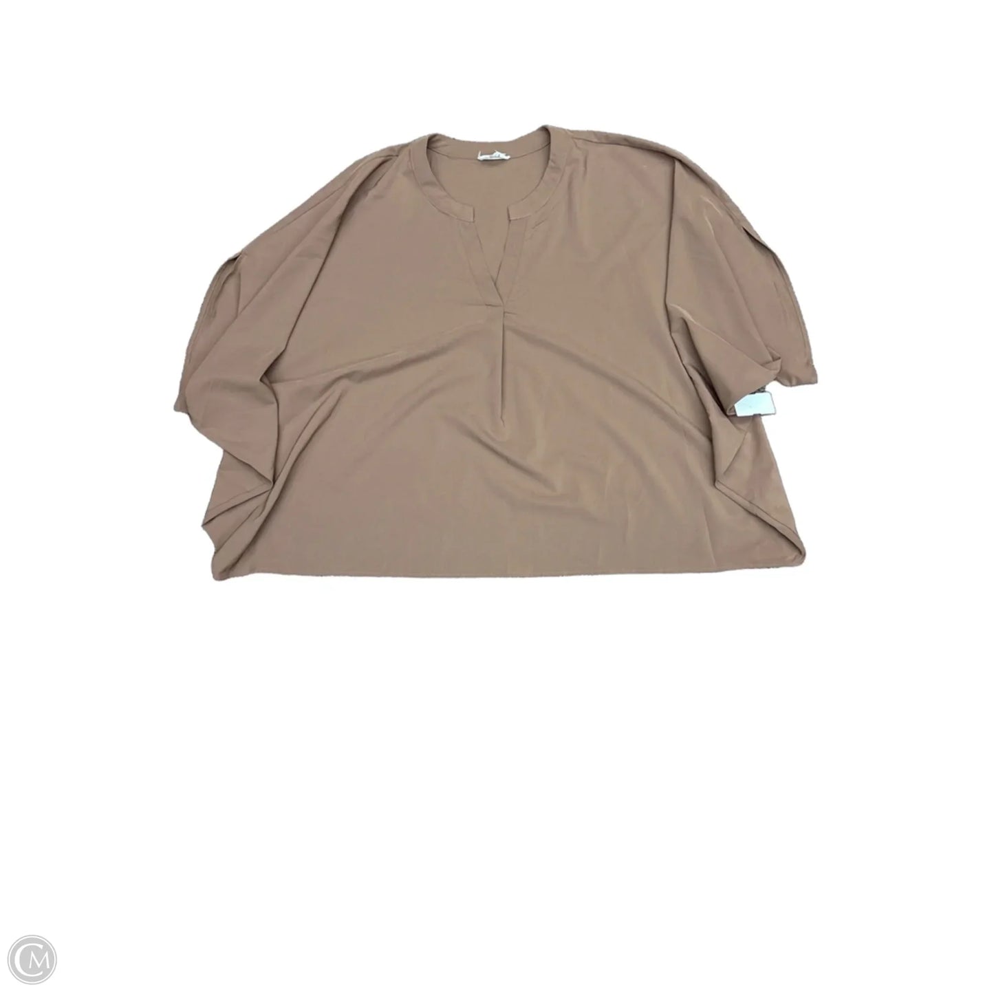 Top Short Sleeve By Andree By Unit In Brown, Size: M