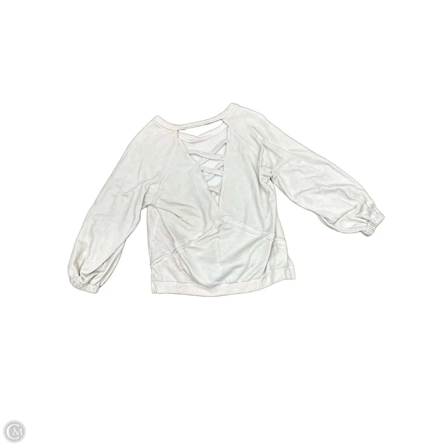 Sweatshirt Crewneck By Pol In Cream, Size: L