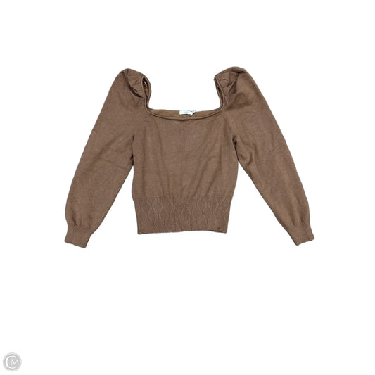 Top Long Sleeve By Lush In Brown, Size: L