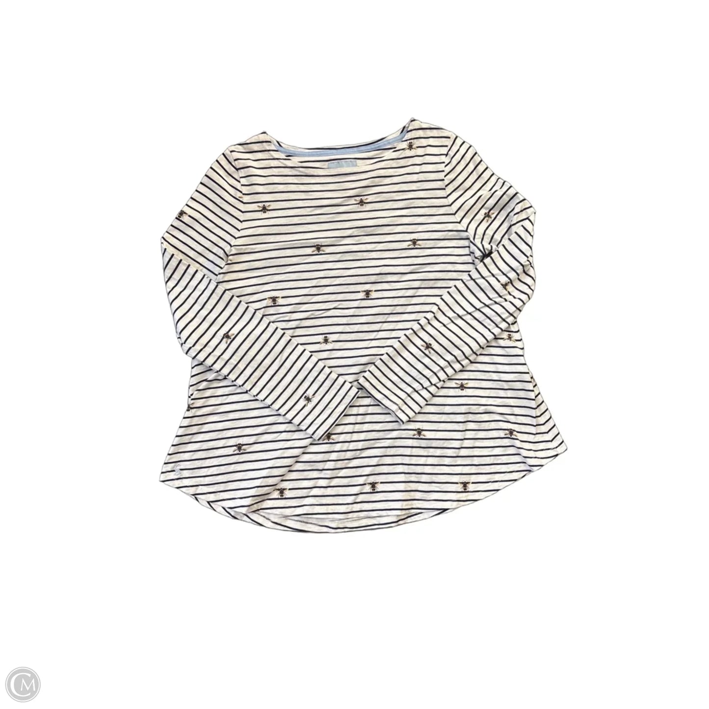 Top Long Sleeve By Joules In Striped Pattern, Size: L