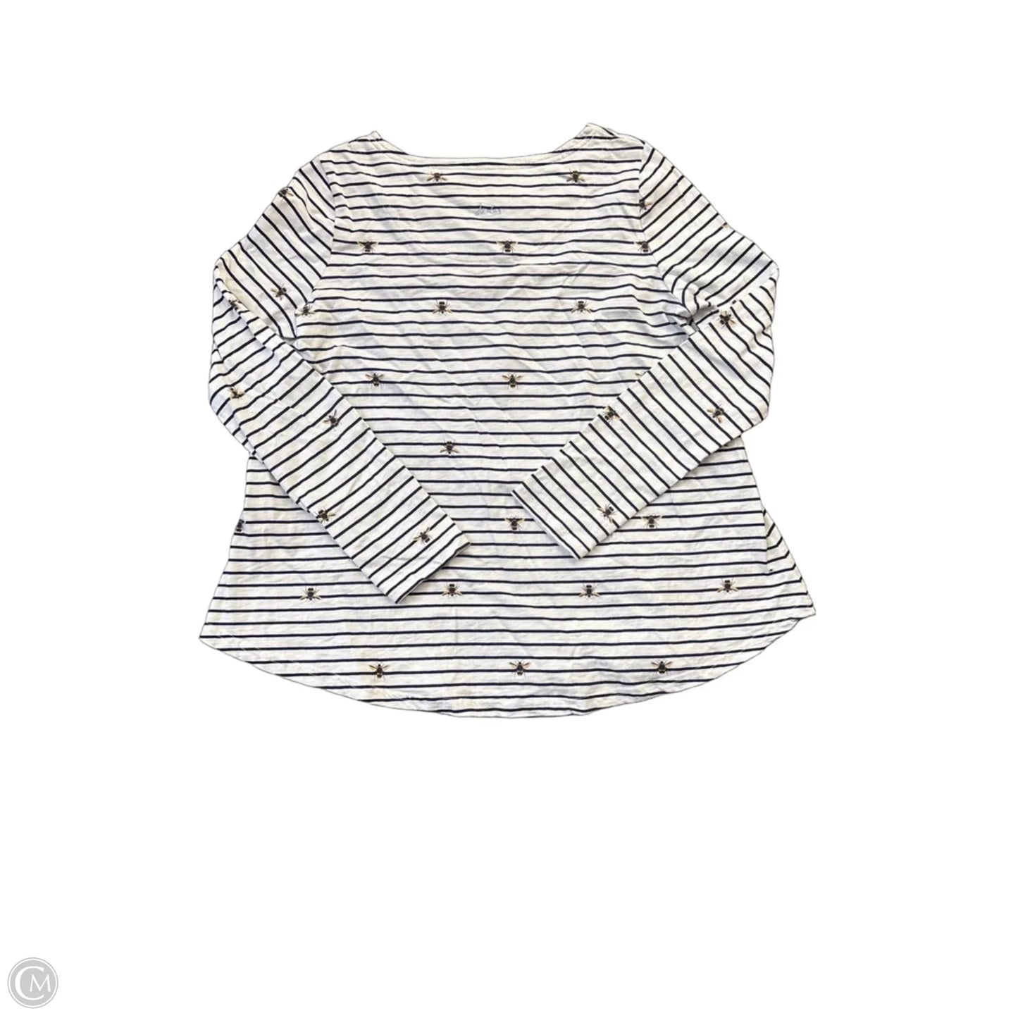 Top Long Sleeve By Joules In Striped Pattern, Size: L
