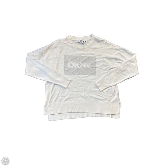Top Long Sleeve By Dkny In White, Size: Xs