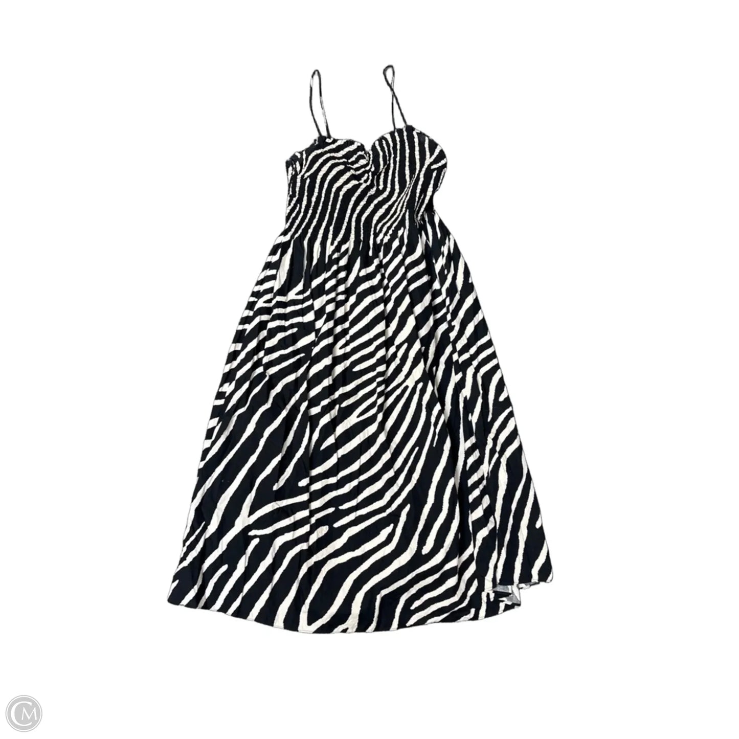 Dress Casual Maxi By H&m In Black & White, Size: M