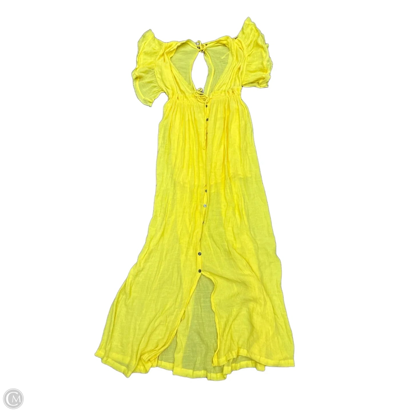 Dress Casual Maxi By Peach Love Cream California In Yellow, Size: M
