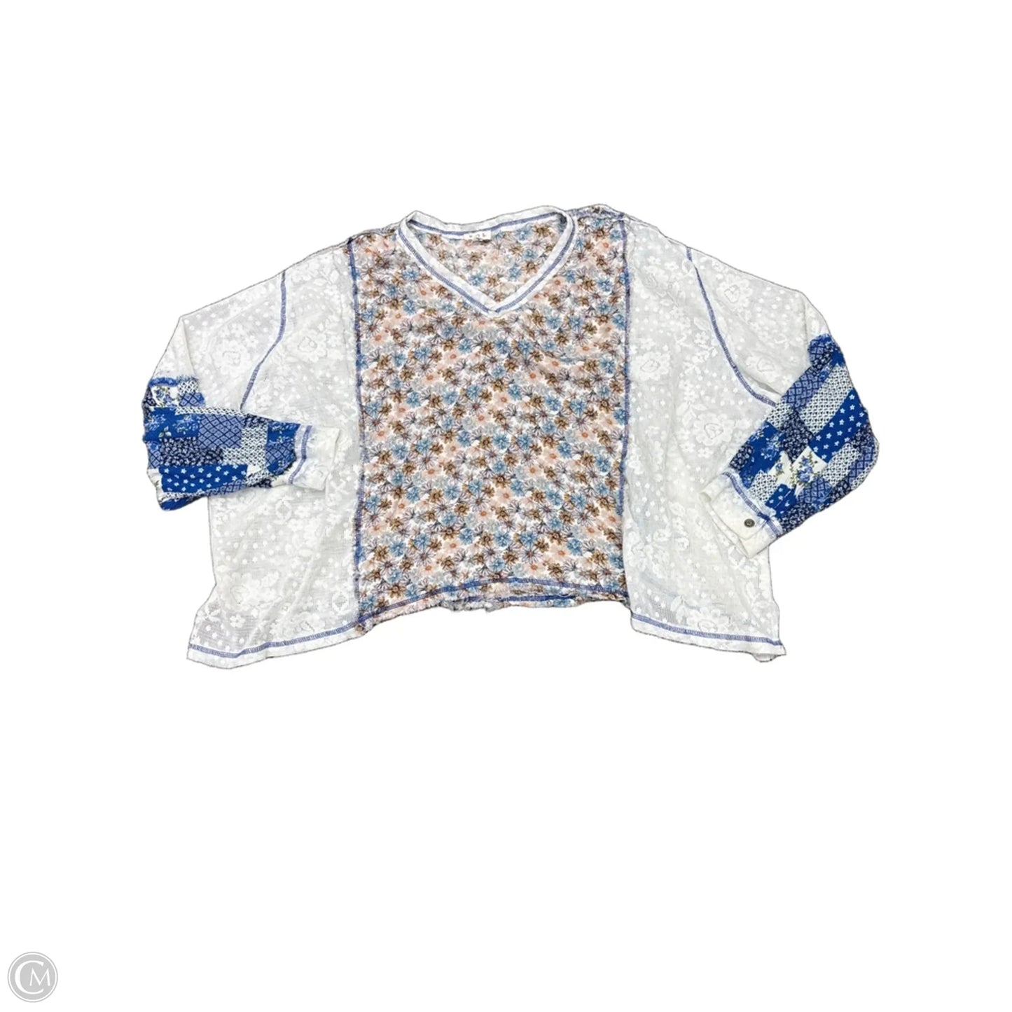 Top Long Sleeve By Pol In Blue, Size: L
