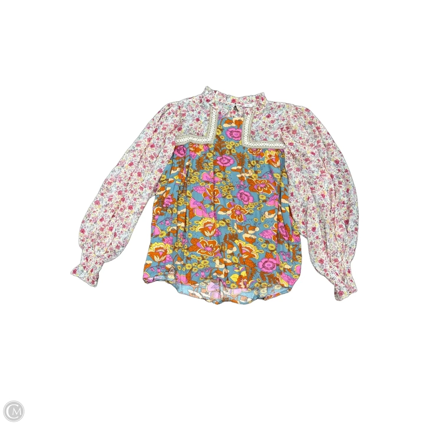 Top Long Sleeve By Jodifl In Floral Print, Size: L