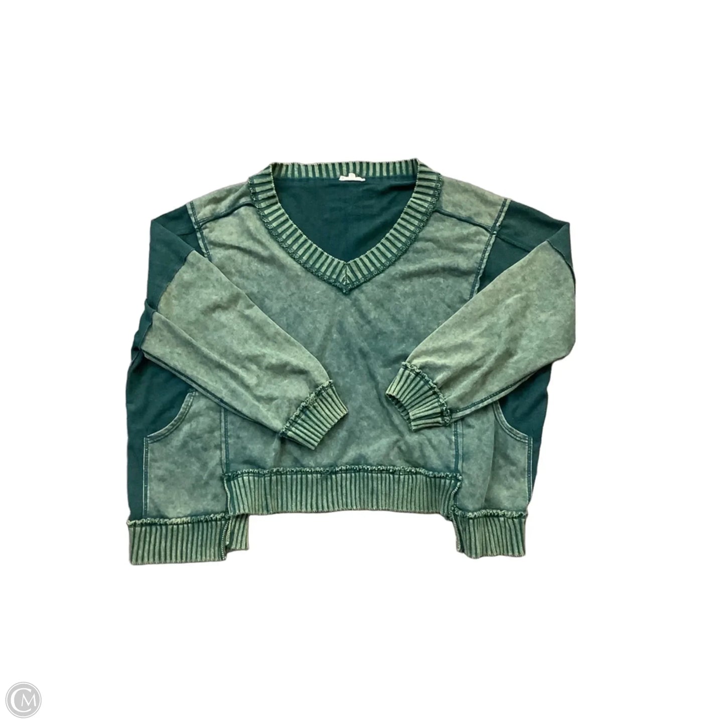 Sweatshirt Crewneck By Oli & Hali In Teal, Size: Xl