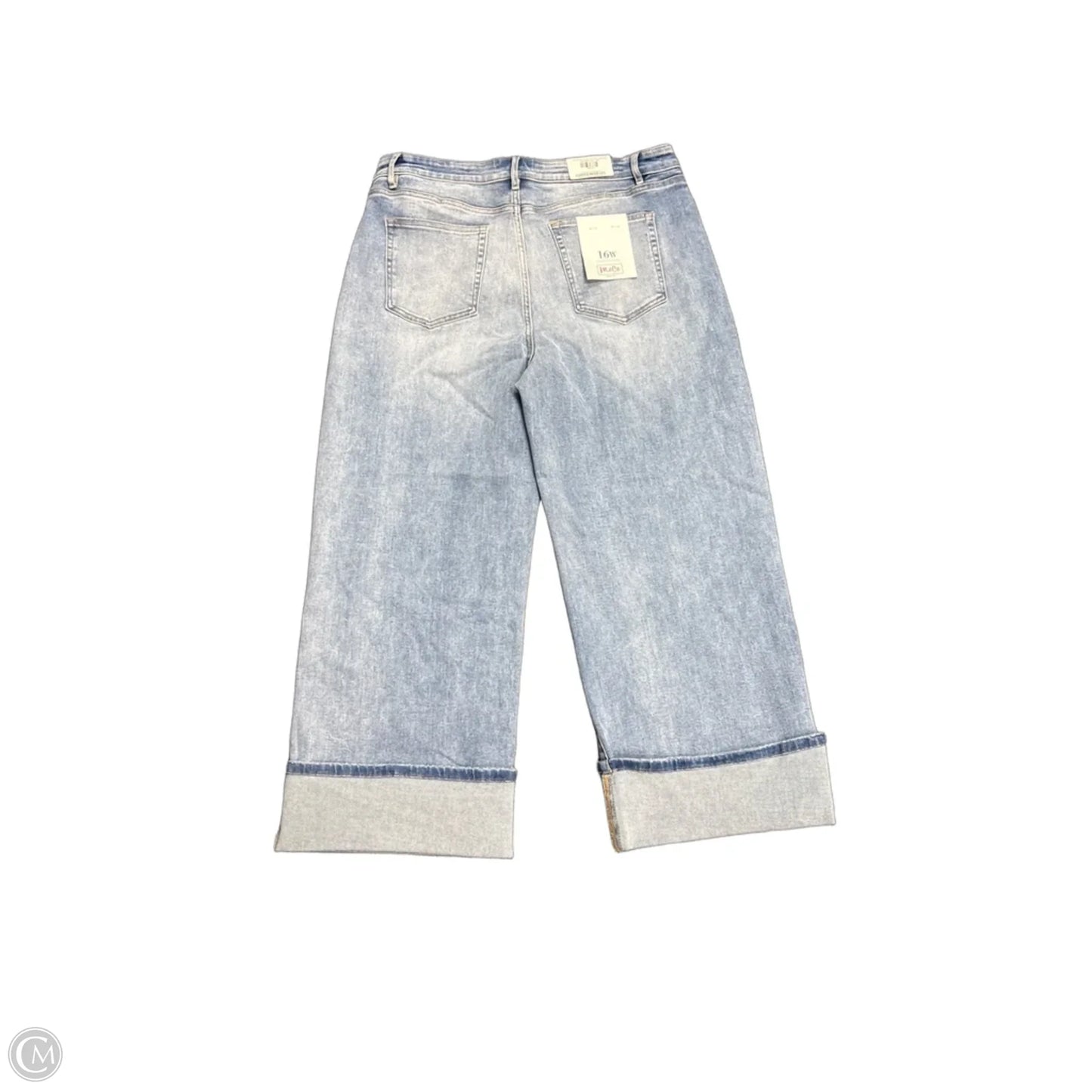 Jeans Wide Leg By Roamans In Blue, Size: 16