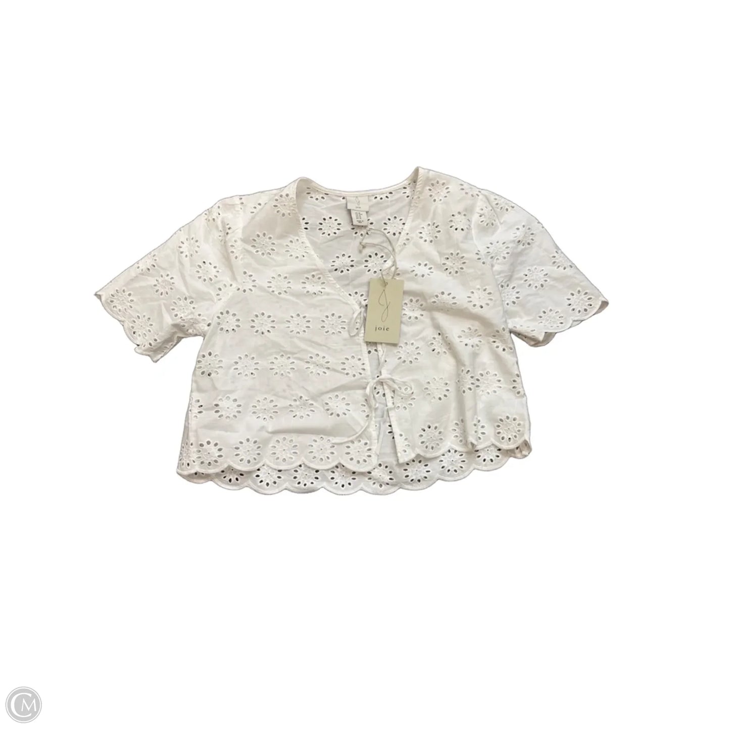 Top Short Sleeve By Joie In White, Size: M