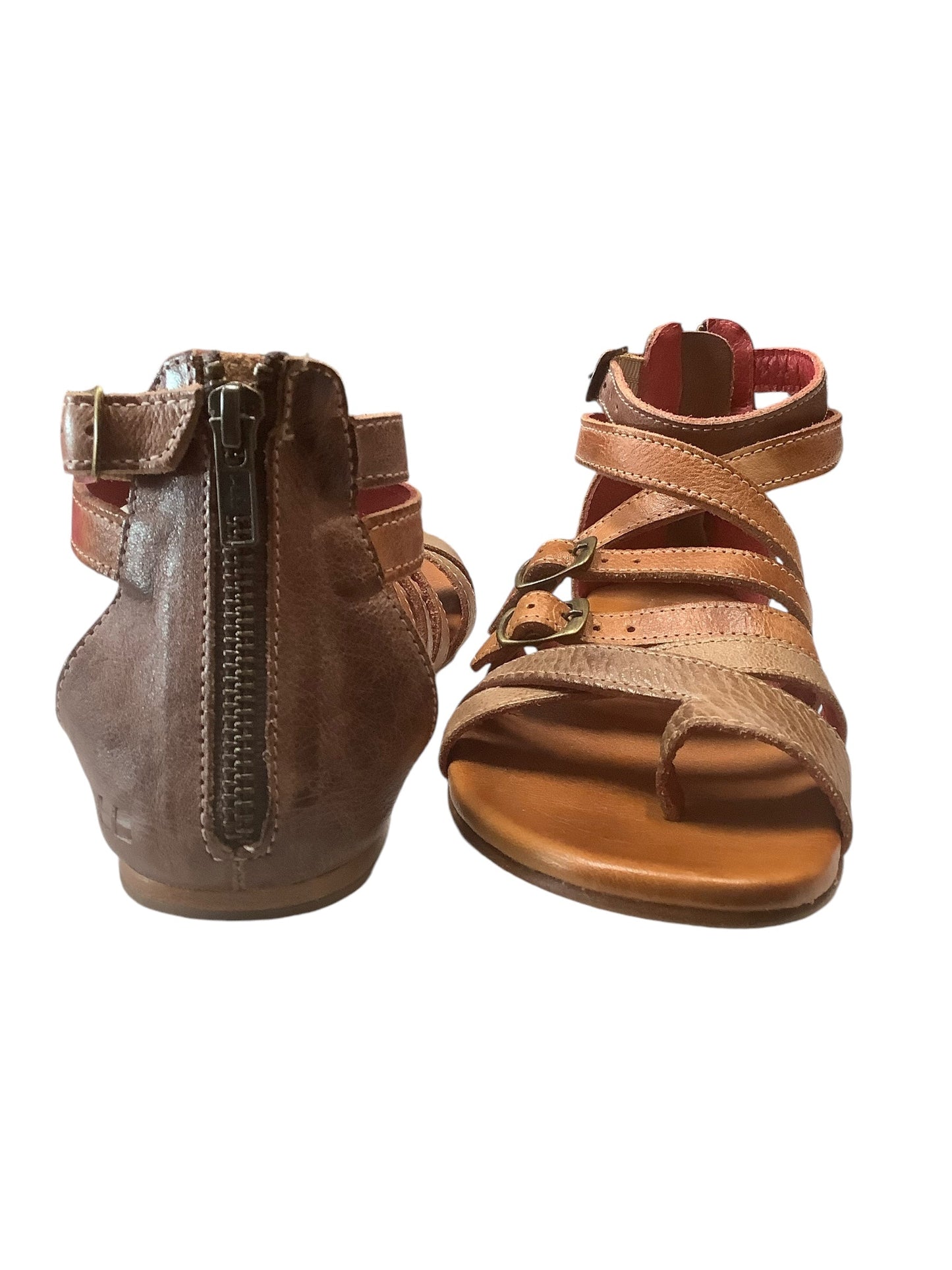 Sandals Designer By Bed Stu In Brown, Size: 9