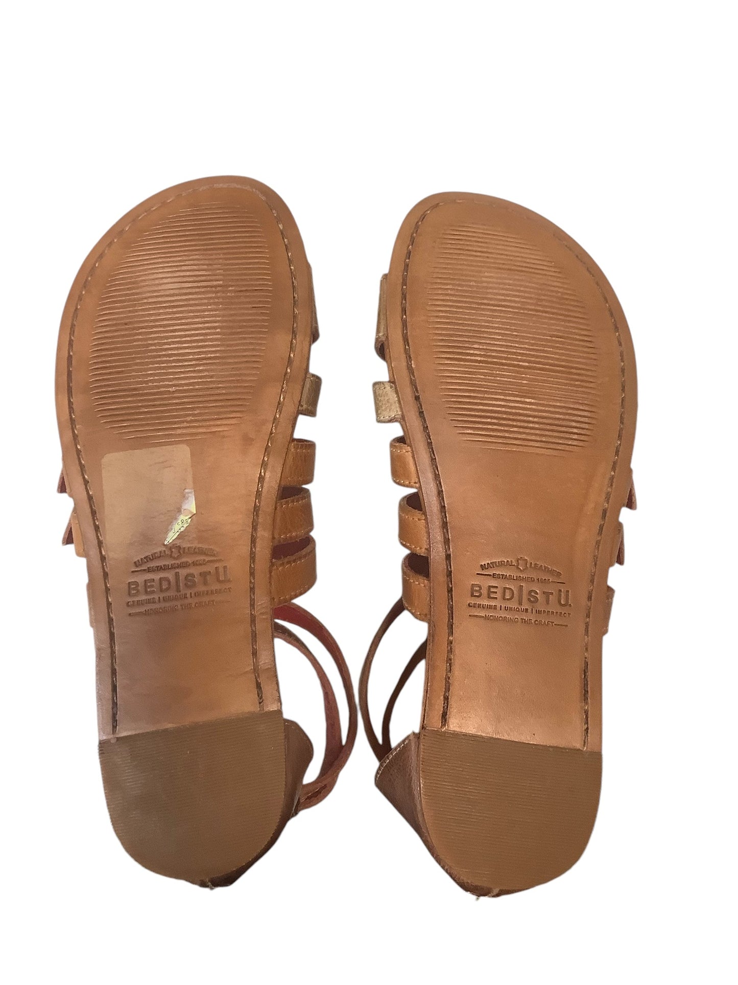 Sandals Designer By Bed Stu In Brown, Size: 9