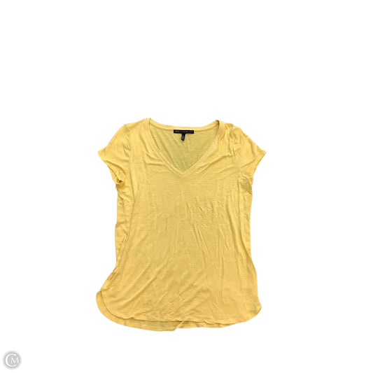 Top Short Sleeve By White House Black Market In Yellow, Size: L