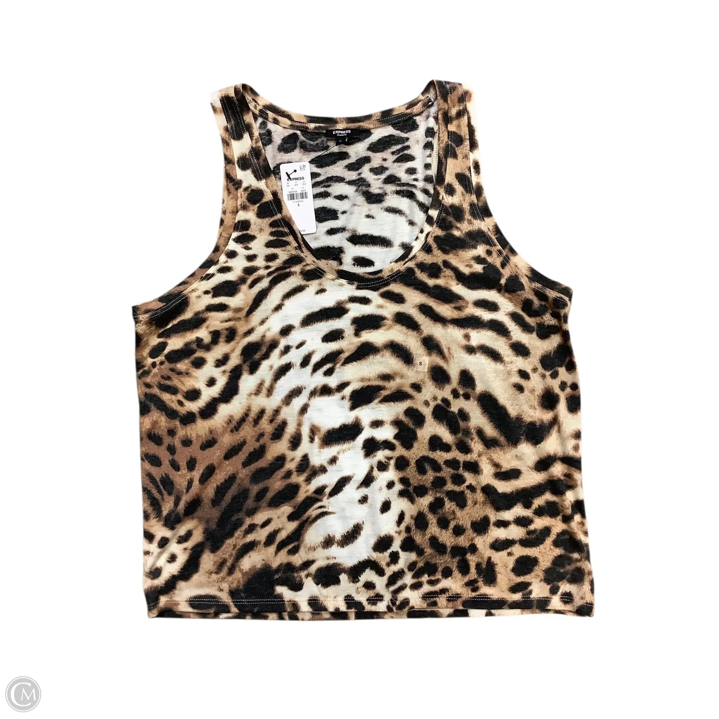 Top Sleeveless By Express In Animal Print, Size: S