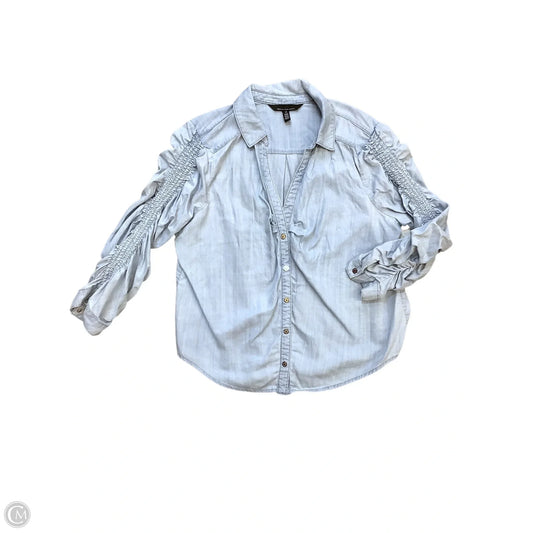 Top Long Sleeve By White House Black Market In Blue, Size: 16