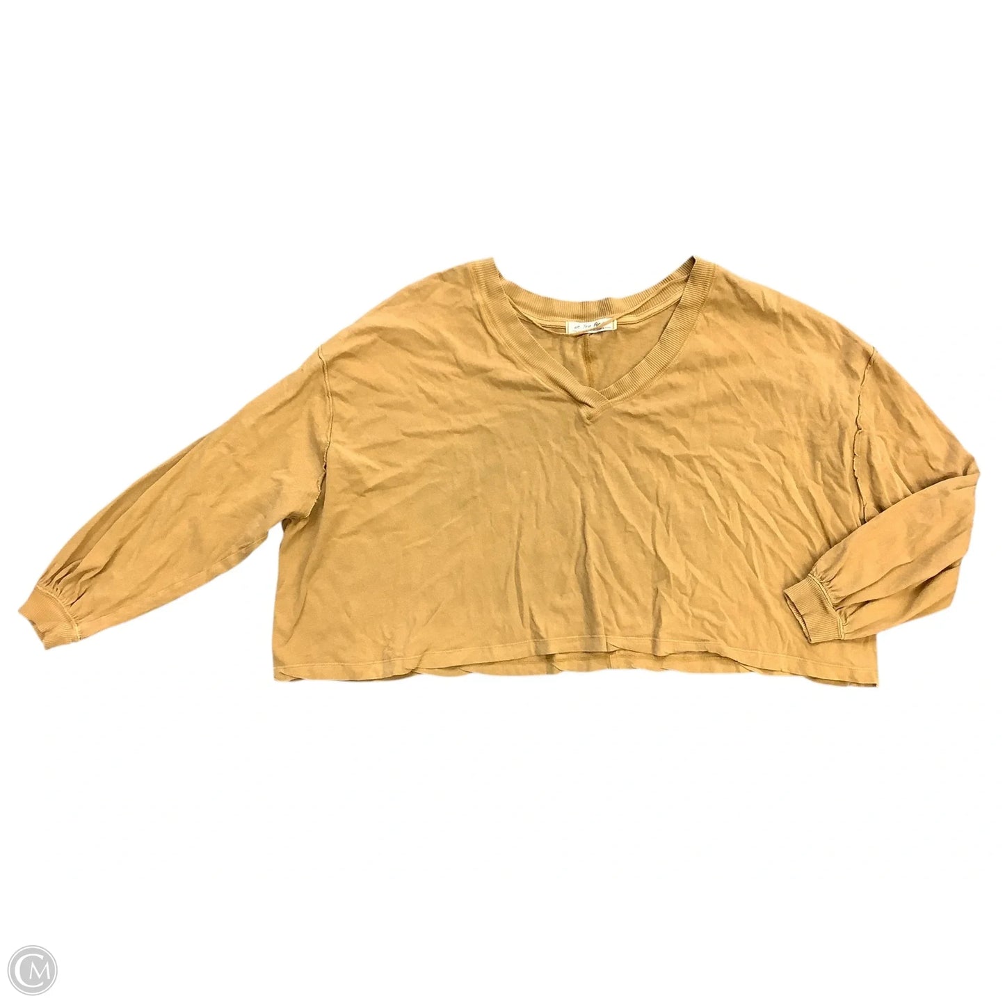 Top Long Sleeve By We The Free In Gold, Size: Xs