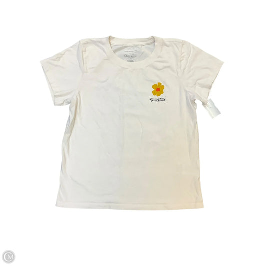 Top Short Sleeve Basic By Anthropologie In White, Size: S