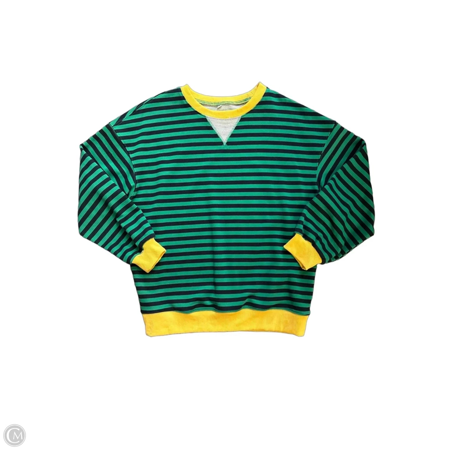 Sweatshirt Crewneck By Clothes Mentor In Striped Pattern, Size: M