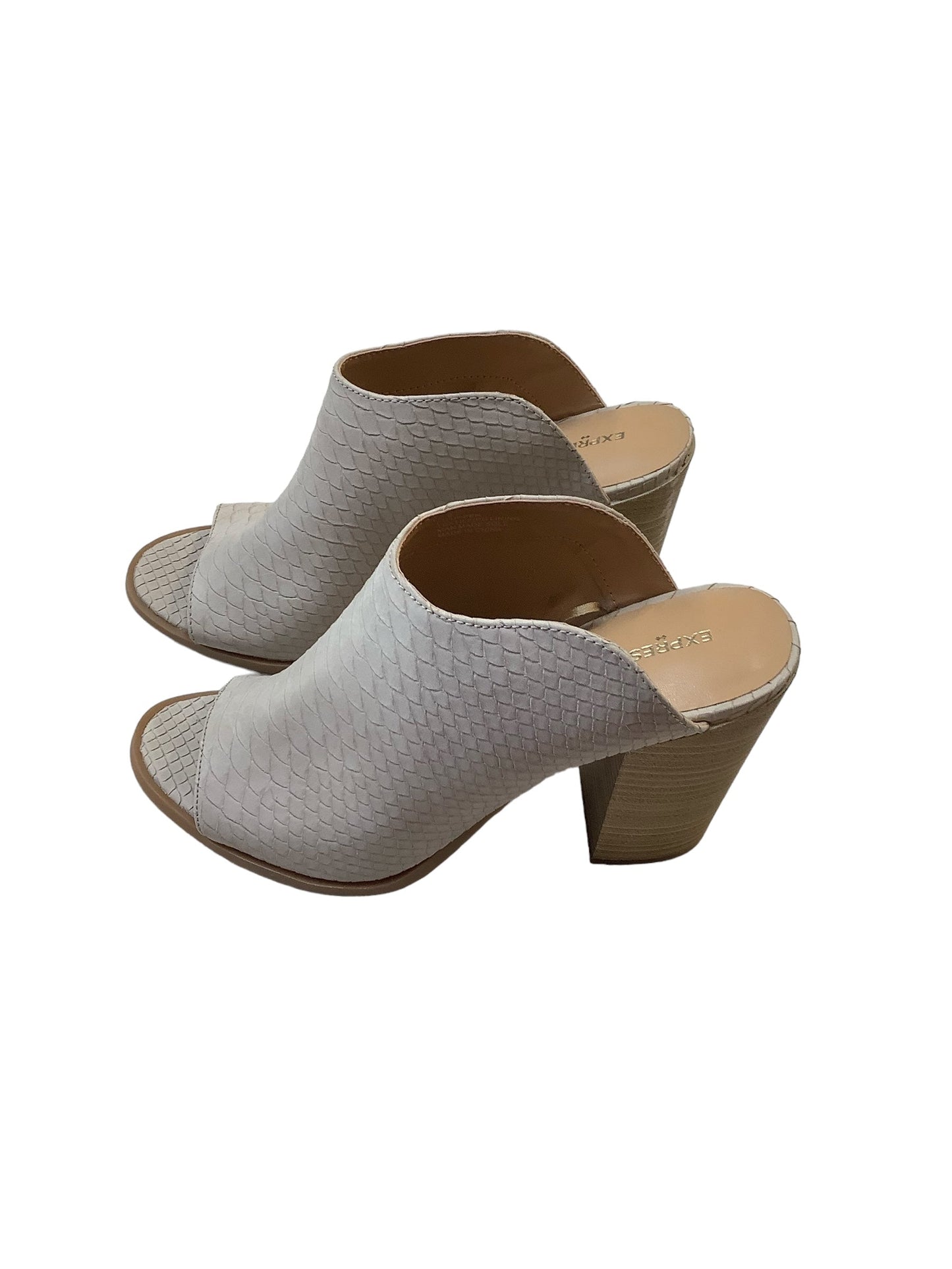 Shoes Heels Block By Express In Taupe, Size: 9