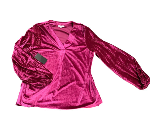 Top Long Sleeve By White Birch In Pink, Size: S