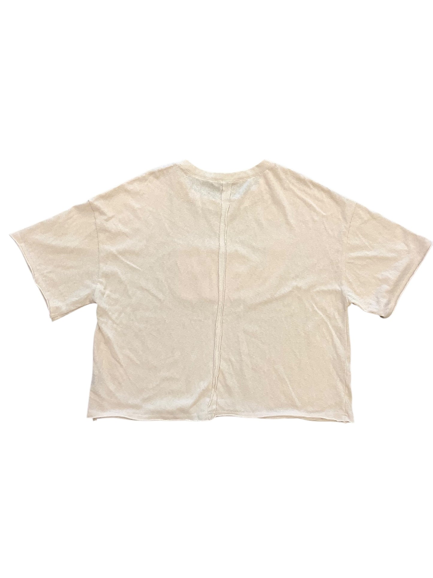 Top Short Sleeve Basic By Pol In Cream, Size: L