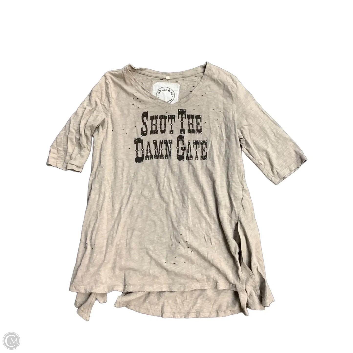 Top Short Sleeve By Clothes Mentor In Grey, Size: L