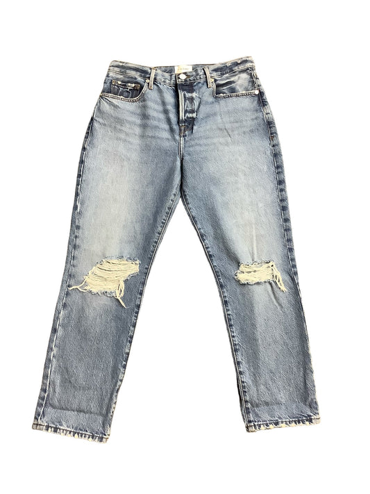 Blue Denim Jeans Straight Frame, Size 8
