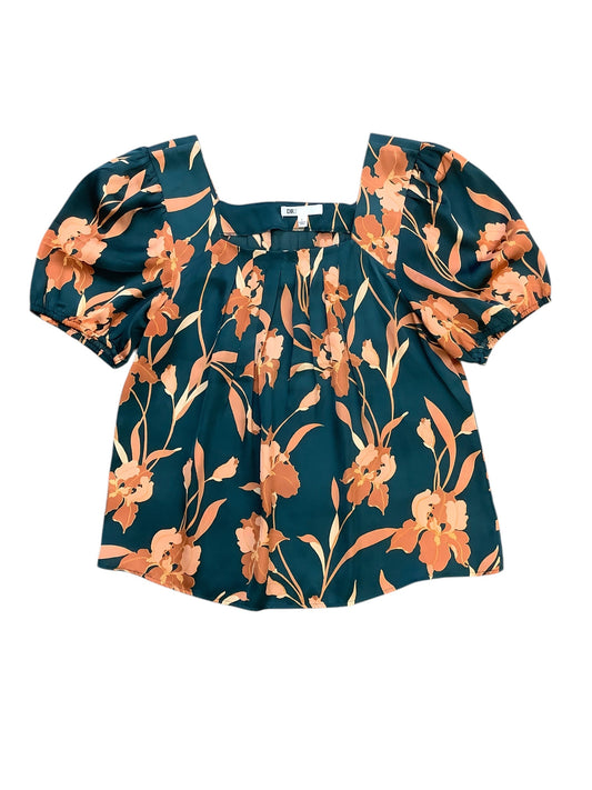 Blouse Short Sleeve By Dr2 In Teal, Size: L