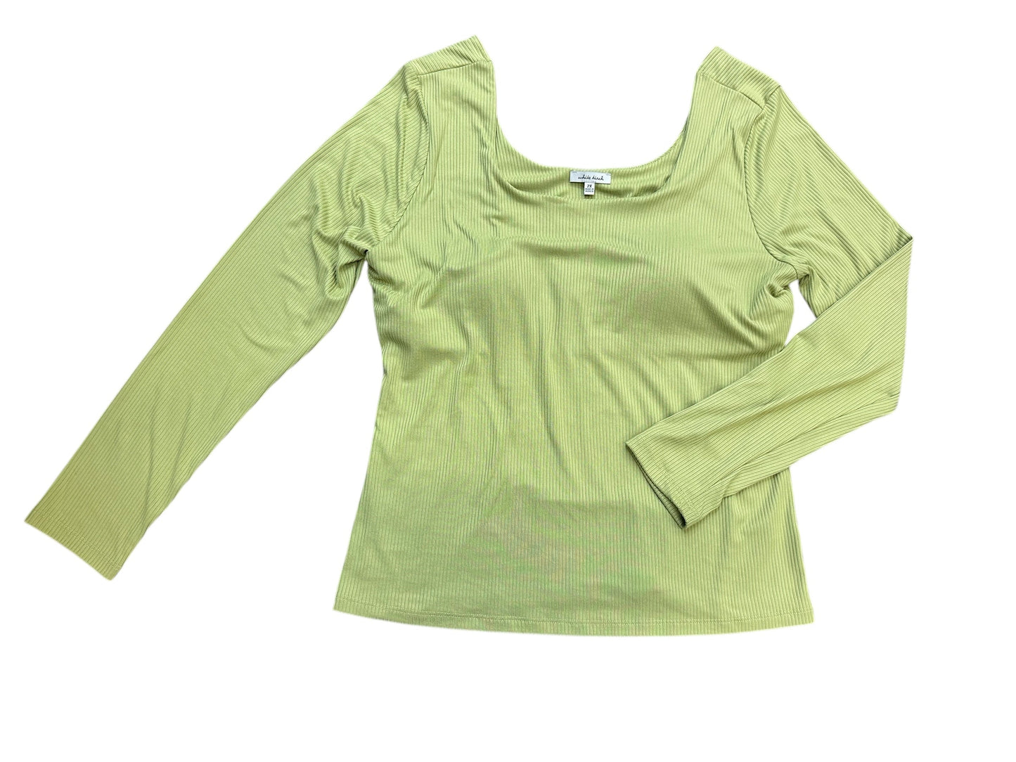 Top Long Sleeve Basic By White Birch In Green, Size: 2x