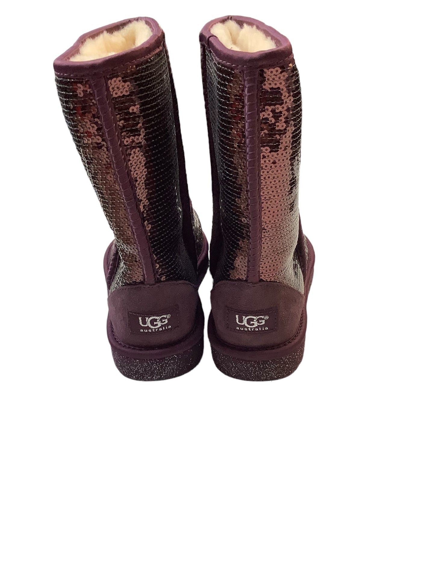 Boots Mid-calf Flats By Ugg In Purple, Size: 9.5