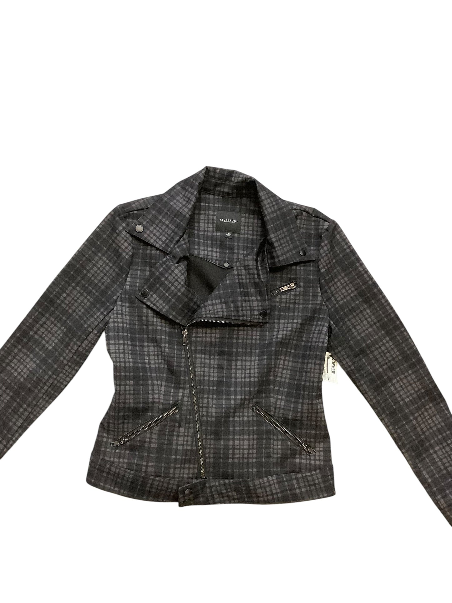 Jacket Moto By Liverpool In Plaid Pattern, Size: M