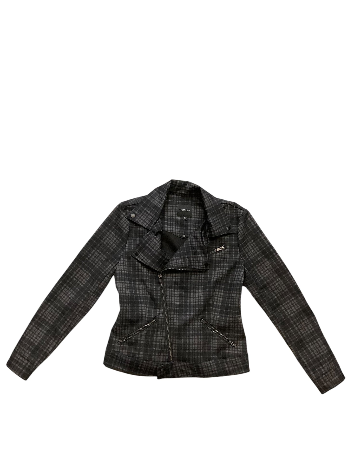 Jacket Moto By Liverpool In Plaid Pattern, Size: M