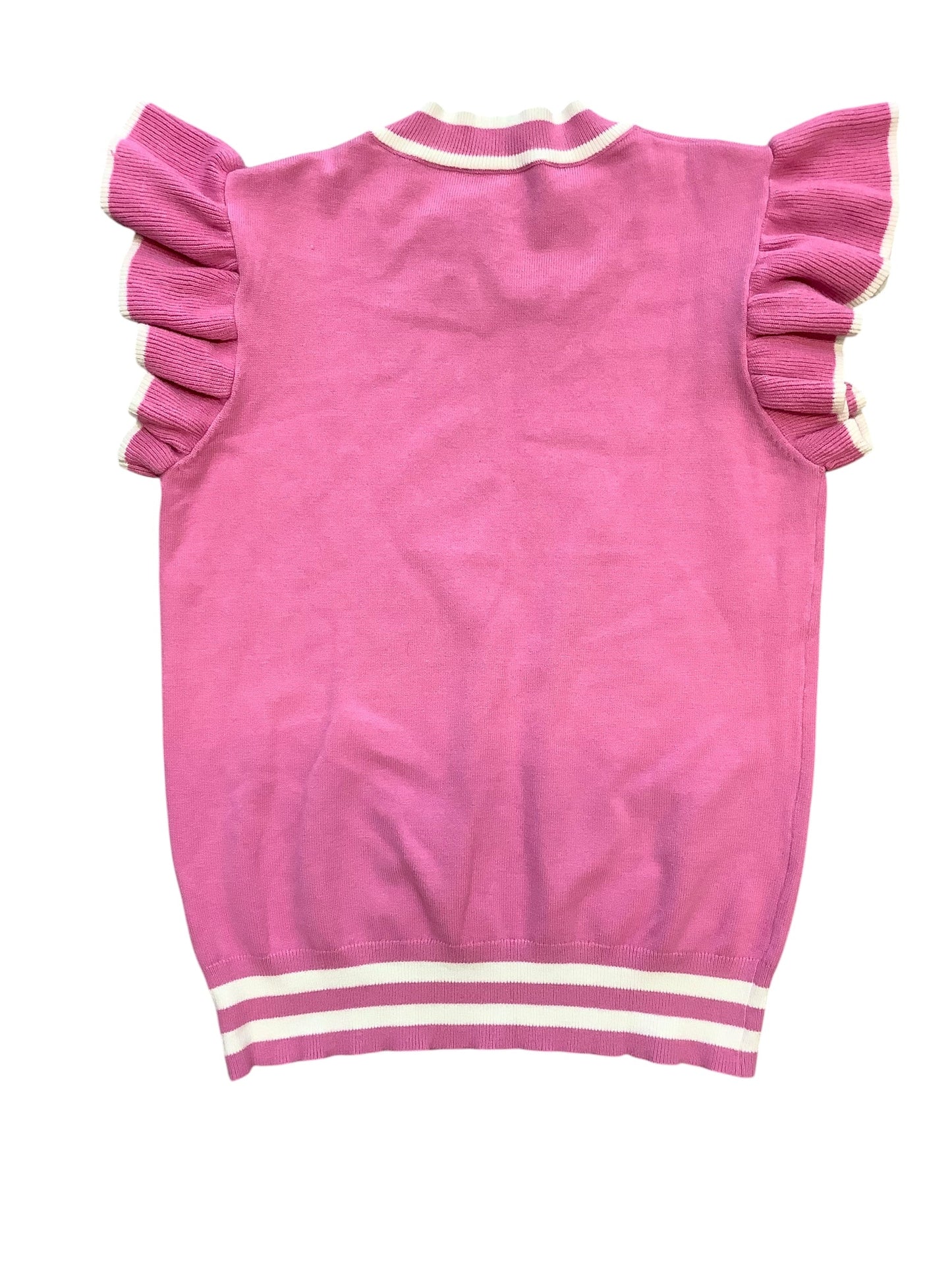 Sweater Short Sleeve By Clothes Mentor In Pink, Size: L