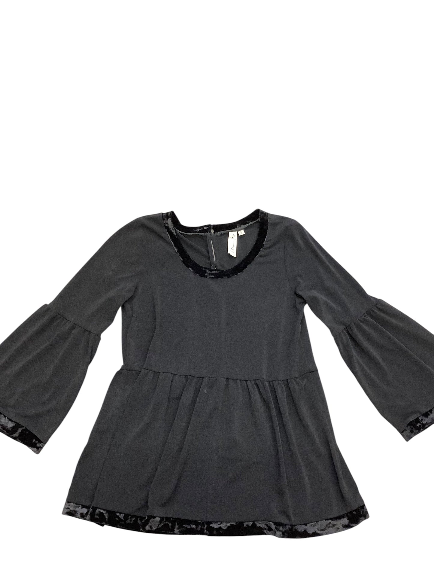 Blouse 3/4 Sleeve By Allison Joy In Black, Size: S