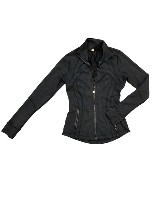 Athletic Jacket By Lululemon In Black, Size: 6