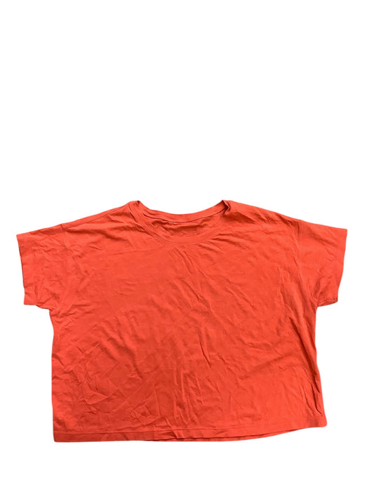 Athletic Top Short Sleeve By Lululemon In Orange