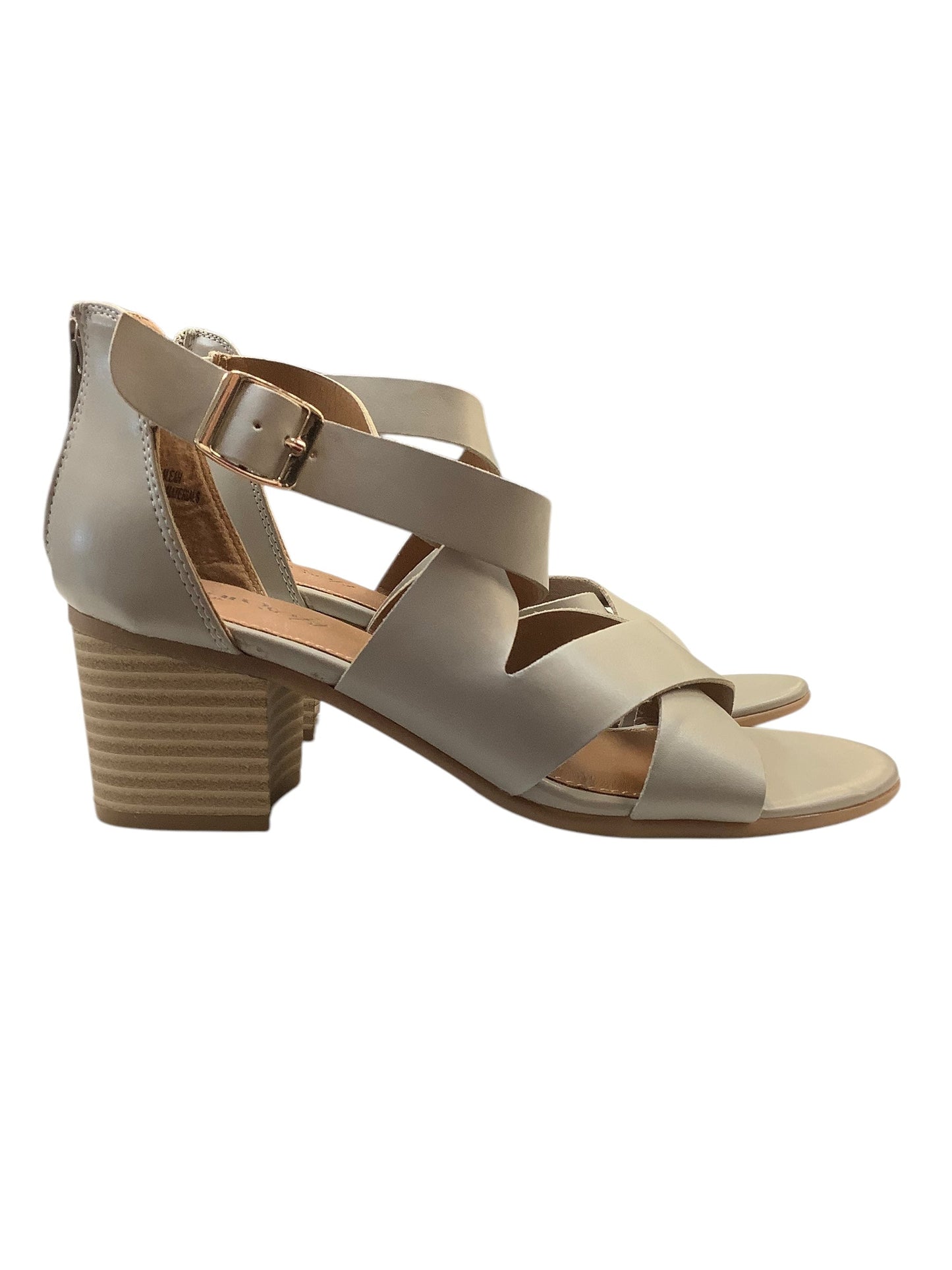 Sandals Heels Block By Sofft In Tan, Size: 7