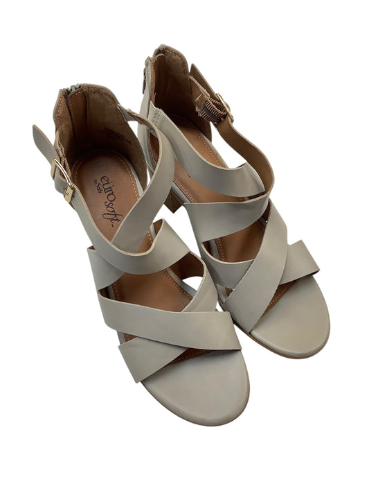 Sandals Heels Block By Sofft In Tan, Size: 7