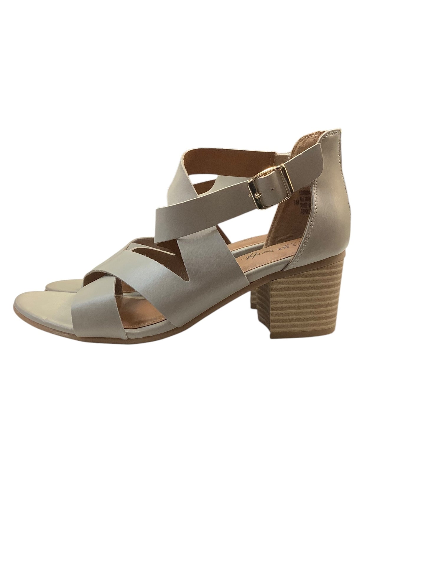 Sandals Heels Block By Sofft In Tan, Size: 7